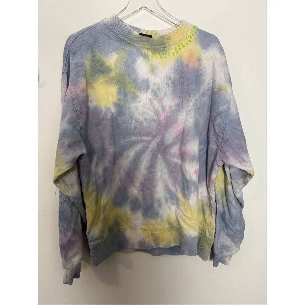 ZARA Tie Dye Sweatshirt Size Medium Oversized Pullover Streetwear Y2K Casual Coo